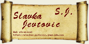 Slavka Jevtović vizit kartica